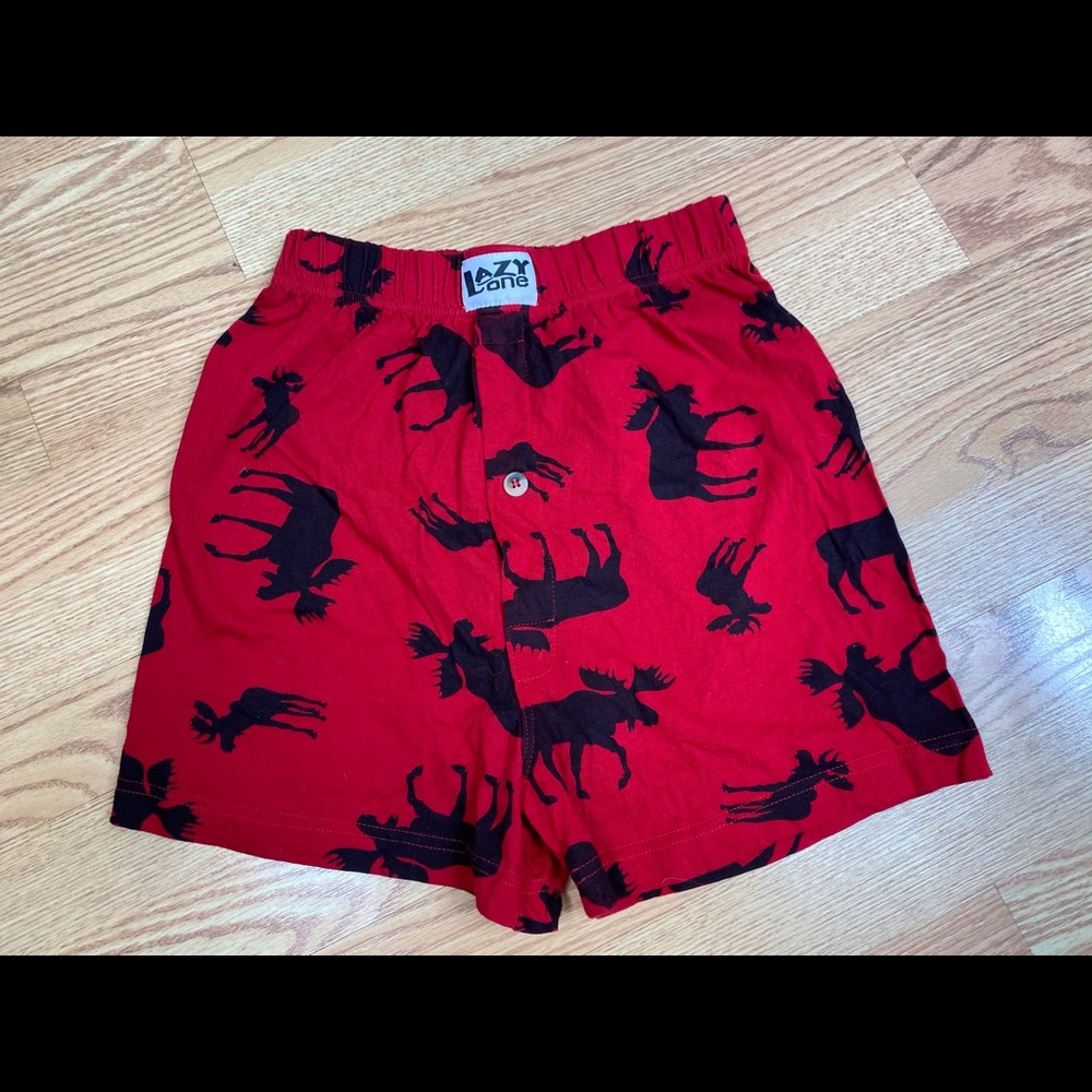 Lazy One Red Moose Boxer Shorts Sz Small